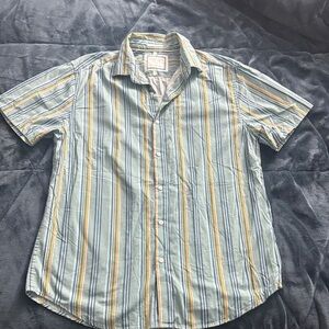 Denim & Flower Ricky Singh Mens striped Button-Down Shirt, size Medium